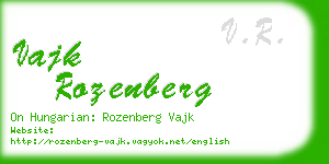 vajk rozenberg business card